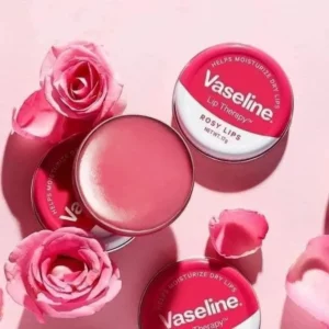 بالم لب کاسه ای 17 گرم Vaseline 6 بالم لب کاسه ای عصاره گل رز 17 گرم Vaseline