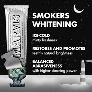 خمیر دندان سفیدکننده مارویس مخصوص سیگاری ها 85 میلی لیتر 8 خمیر دندان سفیدکننده مارویس مخصوص سیگاری ها