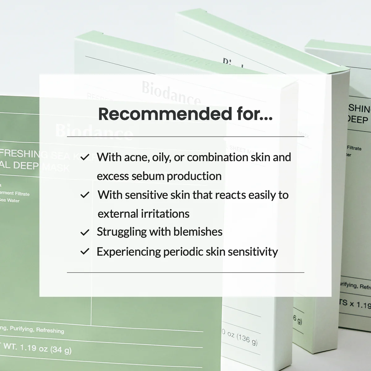 ماسک ورقه ای جلبک دریایی بایودنس ( 1 ورقه ای و 4 ورقه ای) 6 ماسک ورقه ای جلبک دریایی بایودنس ( 1 ورقه ای و 4 ورقه ای) - Image 6