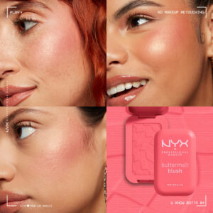 NYX Professional Makeup BUTTERMELT BLUSH 04 U KNOW BUTTA 0800897257606 Application Alexi Nathalie Vanessa